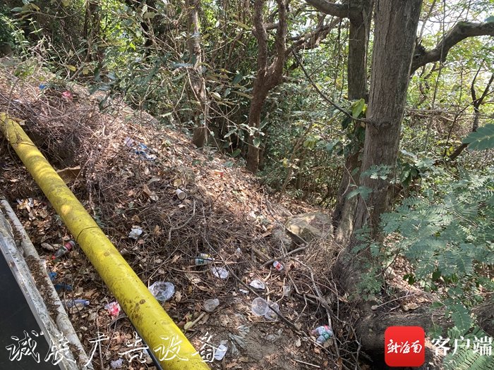 三亚“网红公路”太阳路灯灯箱湾路旁垃圾遍地 旅游人士